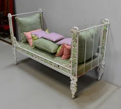 Pamono Cast Iron Bench Bed, 1900s><noscript><img width=