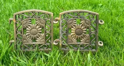 Best Pamono Cast Iron Flower Borders Garden Fences , 1950s, Set of 28