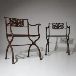 Outlet Pamono Cast Iron Garden Chairs after Karl Friedrich Schinkel from Lauchhammer Foundry, 20th Century, Set of 2