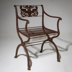 Outlet Pamono Cast Iron Garden Chairs after Karl Friedrich Schinkel from Lauchhammer Foundry, 20th Century, Set of 2
