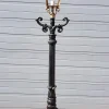 Clearance Pamono Cast Iron Garden Lamp with Square Copper Lantern