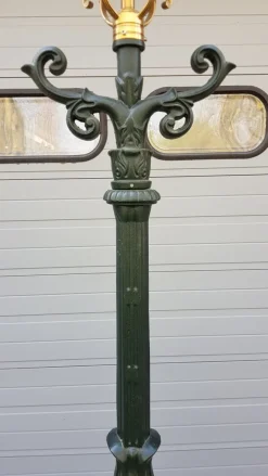 Best Pamono Cast Iron Lamp Post M2 with Copper Square Lantern