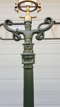 Pamono Cast Iron Lamp Post Romantica with Square Copper Lantern><noscript><img width=