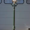 New Pamono Cast Iron Lamp Post Rotterdammer with Round Copper Lantern