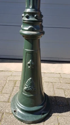 New Pamono Cast Iron Lamp Post Rotterdammer with Round Copper Lantern