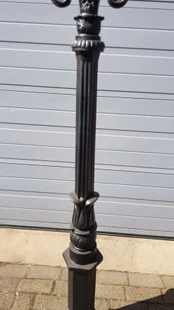 Sale Pamono Cast Iron Lamp Post with Round Copper Lantern