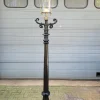 Pamono Cast Iron Lamp with Round Cast Iron Lantern> Garden Lighting