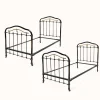Discount Pamono Cast Iron Single Beds in Black and Gold, 1890s, Set of 2