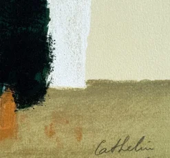 Outlet Pamono Cathelin, Landscape of Provence, Original Lithograph
