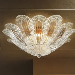New Pamono Ceiling Lamp in Murano Glass by Bottega Veneziana