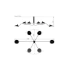Pamono Ceiling Lamp with 6 Rotating Arms by Serge Mouille> Ceiling Lights