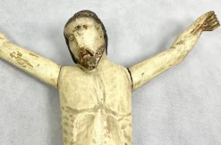 Sale Pamono Central European Artist, Large Polychrome Carved Corpus Christi Crucifix, 15th Century, Linden Wood