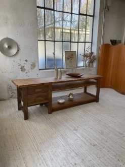 New Pamono Central Island Workbench in Oak, 1950s