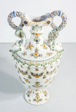 Hot Pamono Ceramic Amphora Vase from Moustiers, France