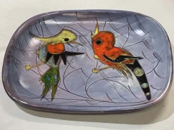 Pamono Ceramic Bird Dish from Vence, 1960s><noscript><img width=