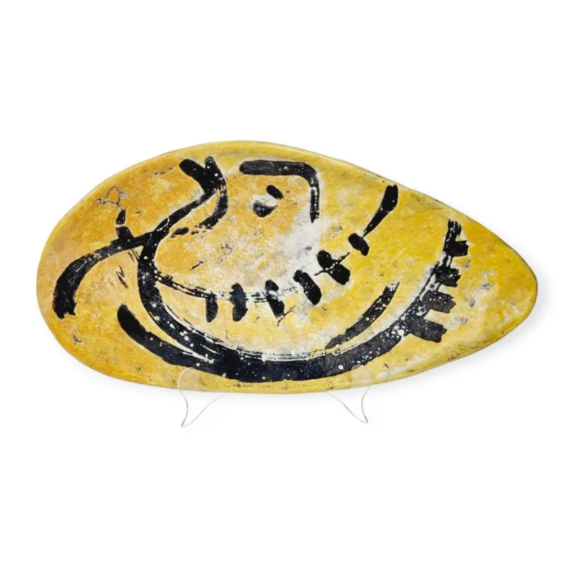 Online Pamono Ceramic Bowl with Bird Decor, 1960s