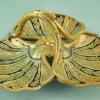 Clearance Pamono Ceramic Centerpiece with Sienese Gold Lustre from Luca Della Robbia, Gualdo Tadino, Italy, 1930s