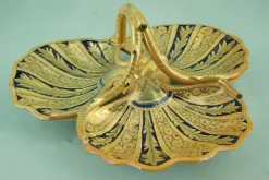 Clearance Pamono Ceramic Centerpiece with Sienese Gold Lustre from Luca Della Robbia, Gualdo Tadino, Italy, 1930s