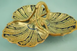 Clearance Pamono Ceramic Centerpiece with Sienese Gold Lustre from Luca Della Robbia, Gualdo Tadino, Italy, 1930s
