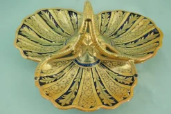 Clearance Pamono Ceramic Centerpiece with Sienese Gold Lustre from Luca Della Robbia, Gualdo Tadino, Italy, 1930s