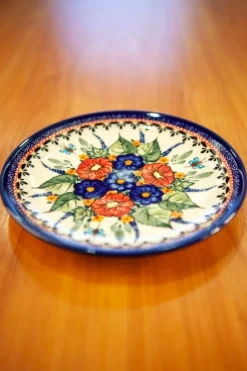 Pamono Ceramic Dessert Plate by Ceramika Boleslawiec, Set of 4><noscript><img width=
