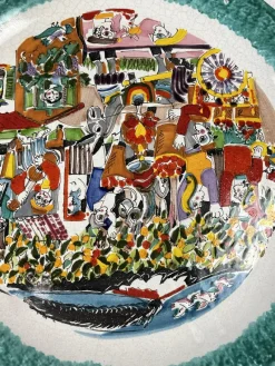 Pamono Ceramic Dish by De Simone, Italy, 1960s><noscript><img width=