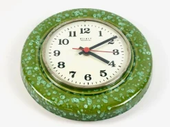 Pamono Ceramic Kitchen Wall Clock from Weimar, 1960s> Clocks