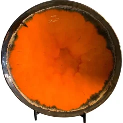 New Pamono Ceramic Plate in Orange by Europa Antiques