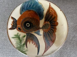 Clearance Pamono Ceramic Plate in the Style of Puigdemont