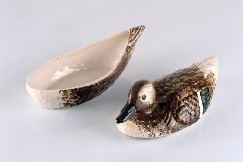 Clearance Pamono Ceramic Saucière in the shape of a Duck by Bassano, Italy