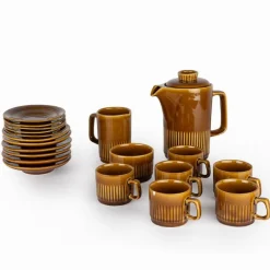 Pamono Ceramic Set by Kera Vitral, 1960s, Set of 20