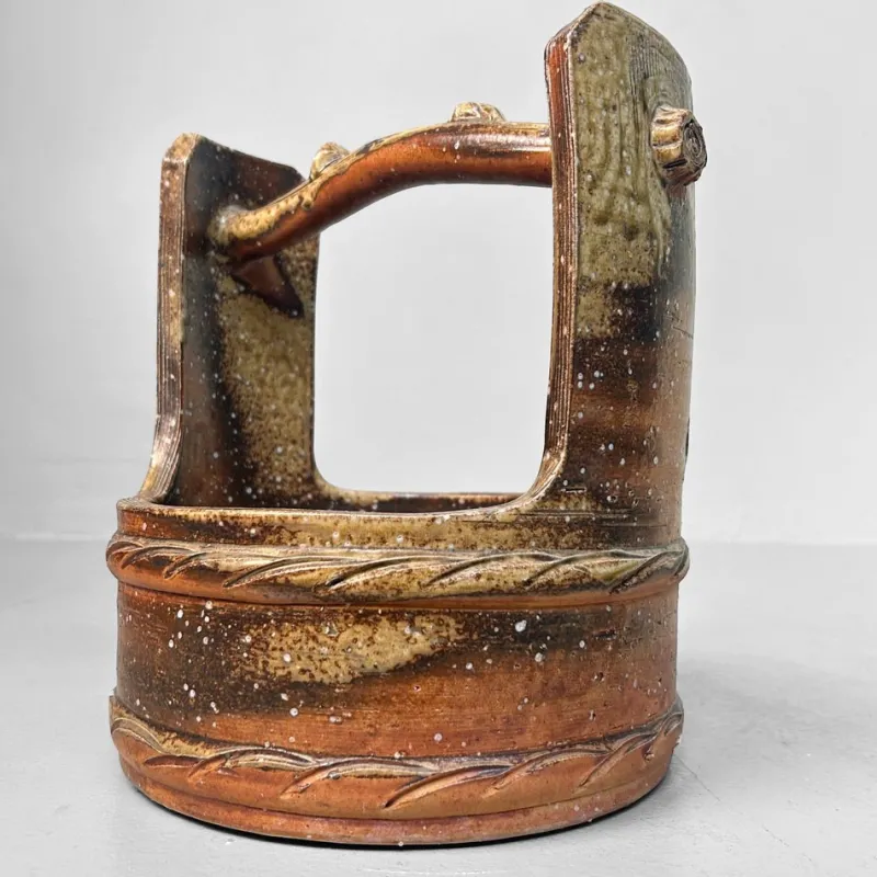 Discount Pamono Ceramic Shigaraki Well Ikebana Vase, 1950s