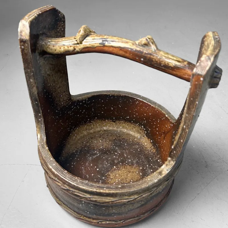 Discount Pamono Ceramic Shigaraki Well Ikebana Vase, 1950s