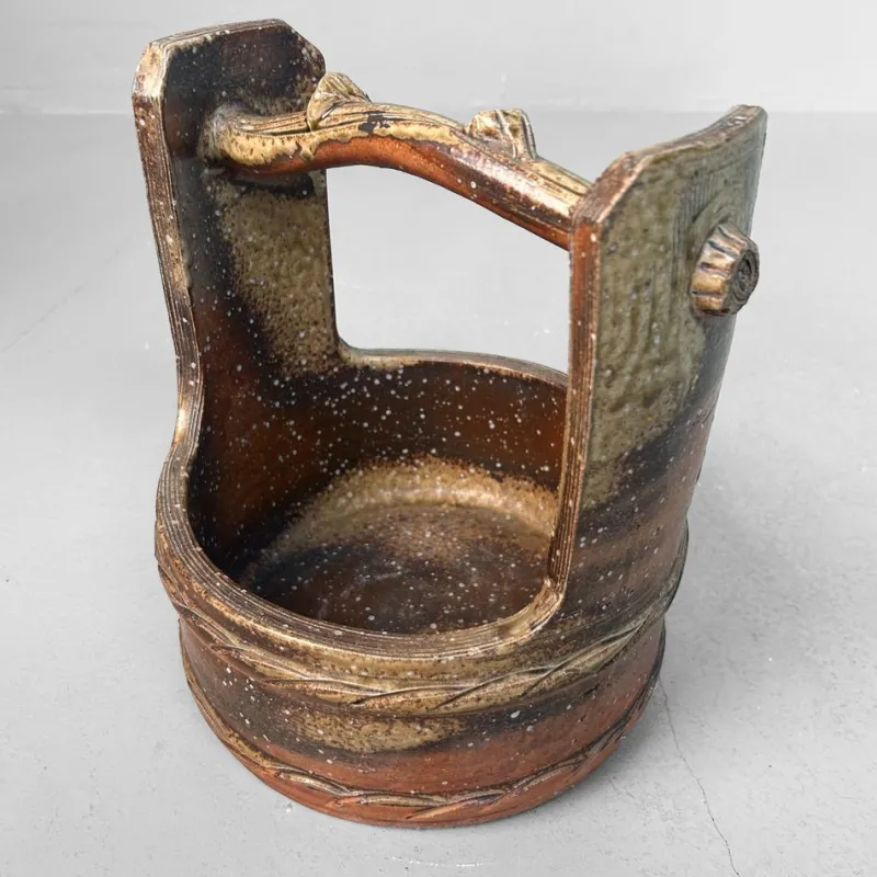 Discount Pamono Ceramic Shigaraki Well Ikebana Vase, 1950s