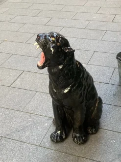 Online Pamono Ceramic Terracotta Black Panther, 1950s