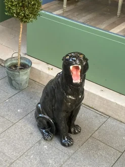 Online Pamono Ceramic Terracotta Black Panther, 1950s