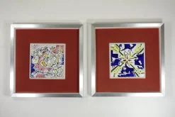 Best Pamono Ceramic Tiles by Salvador Dalì, Spain, 1954, Set of 2