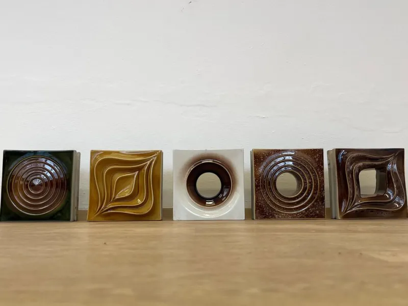 Online Pamono Ceramic Tiles, Czechoslovakia, 1960s, Set of 23
