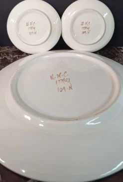 Online Pamono Ceramic Tête-à-Tête Coffee Service with Floral Decor from M.A.C. Salerno, Italy, 1970s, Set of 6