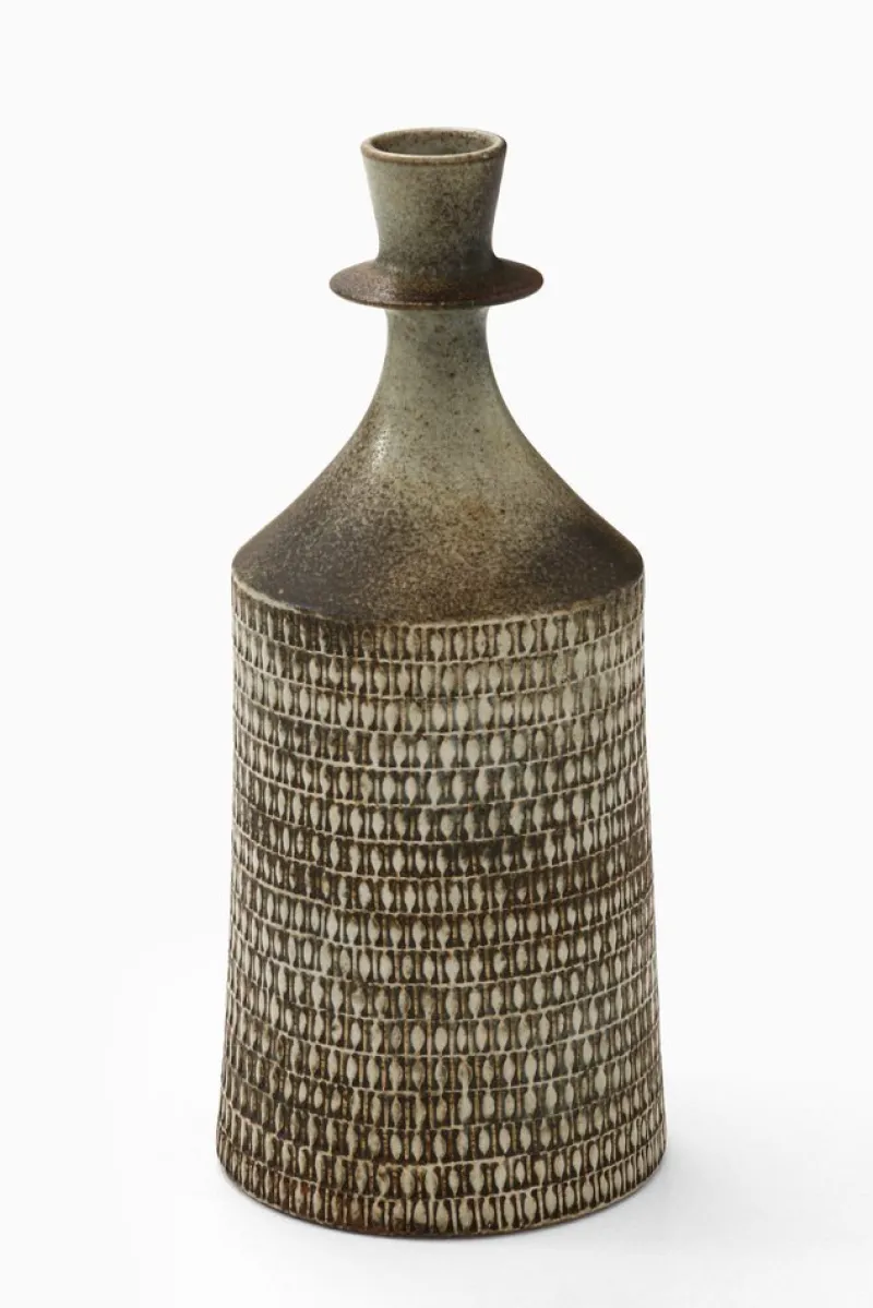 Online Pamono Ceramic Vase in Glazed Stoneware by Stig Lindberg, 1950s