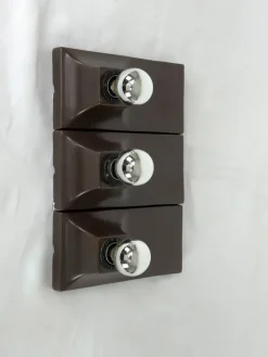 Pamono Ceramic Wall Lamps, 1960s, Set of 3> Wall Lights & Sconces