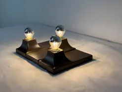 Pamono Ceramic Wall Lamps, 1960s, Set of 3><noscript><img width=