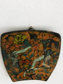New Pamono Ceramic Wall Tiles by Elio Schiavon, Venice, Italy, 1960s, Set of 2