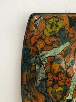 New Pamono Ceramic Wall Tiles by Elio Schiavon, Venice, Italy, 1960s, Set of 2