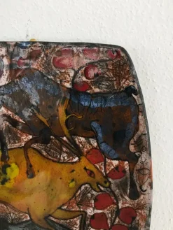 New Pamono Ceramic Wall Tiles by Elio Schiavon, Venice, Italy, 1960s, Set of 2