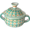 Pamono Ceramic with Lid Green and Brown by Robert Picault for Vallauris, France, 1960s> Coffee & Tea Service