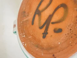 Pamono Ceramic with Lid Green and Brown by Robert Picault for Vallauris, France, 1960s><noscript><img width=