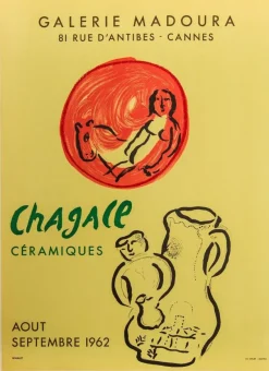 Pamono Ceramics Lithographic Poster after Marc Chagall from Mourlot> Posters|Wall Decor