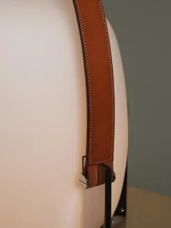 Discount Pamono Cesta Metálica with Leather Handle Table Lamp by Miguel Milá