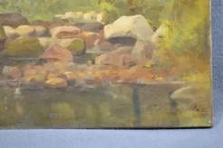 Pamono C.H., the Pond in the Forest, 1892, Oil on Canvas> Impressionist